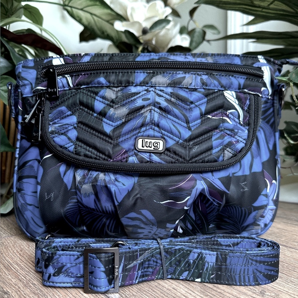 Lug 2 Pc. Bundle Blue Leaf Mambo Crossbody & Blue Leaf Adagio Crossbody Bags - Picture 9 of 16